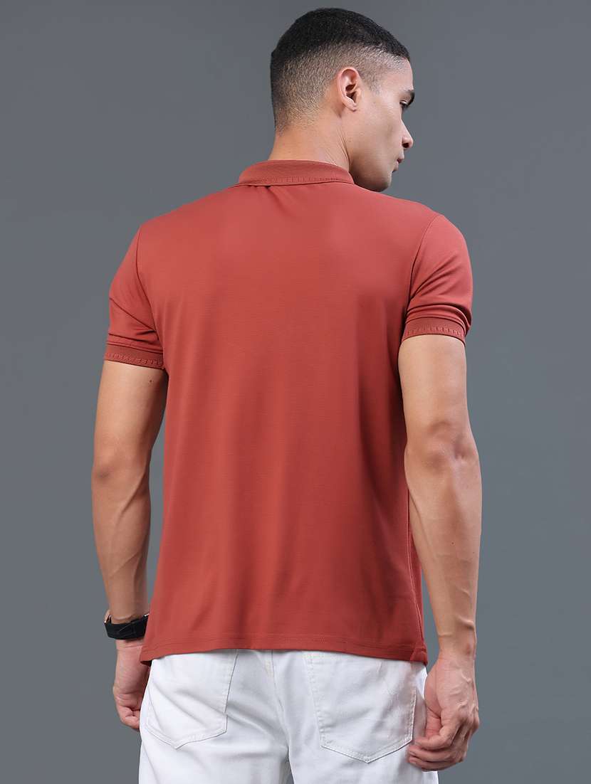 men solid short sleeve slim fit polo t-shirt - 22399880 -  Standard Image - 4
