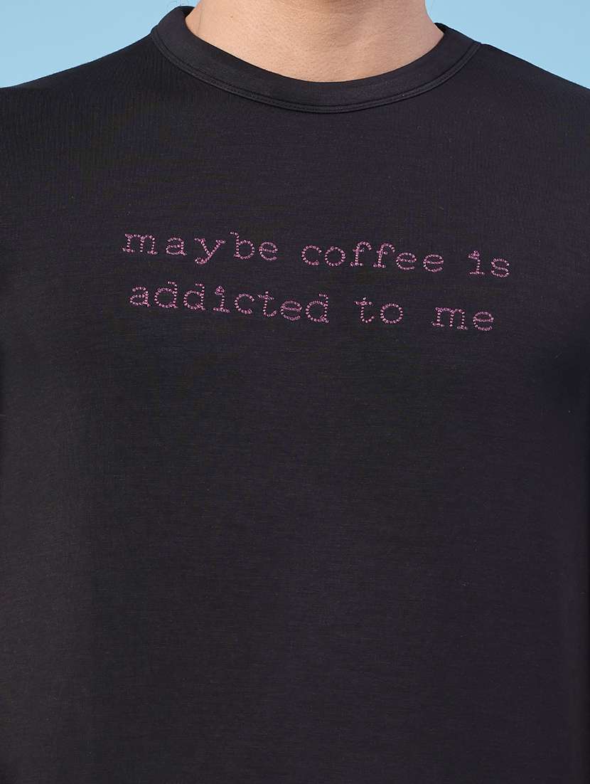 men typographic short sleeve slim fit t-shirt - 22399889 -  Standard Image - 1