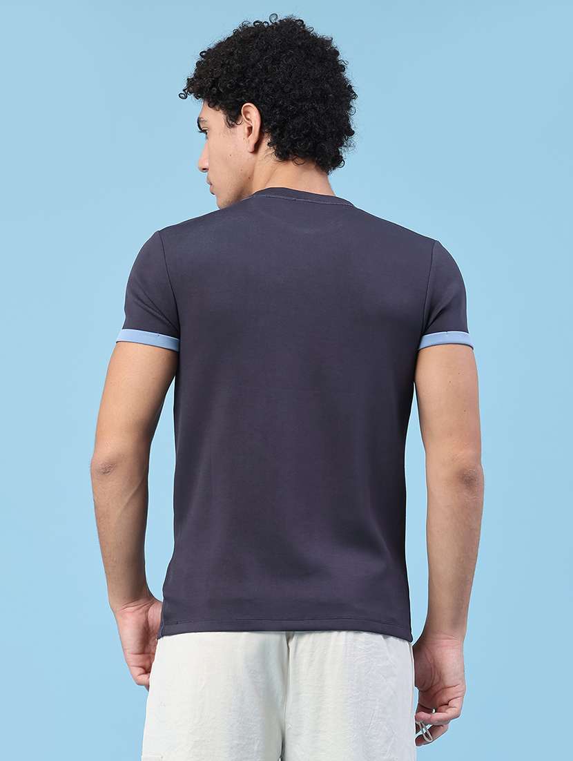 men typographic short sleeve slim fit t-shirt - 22399891 -  Standard Image - 4