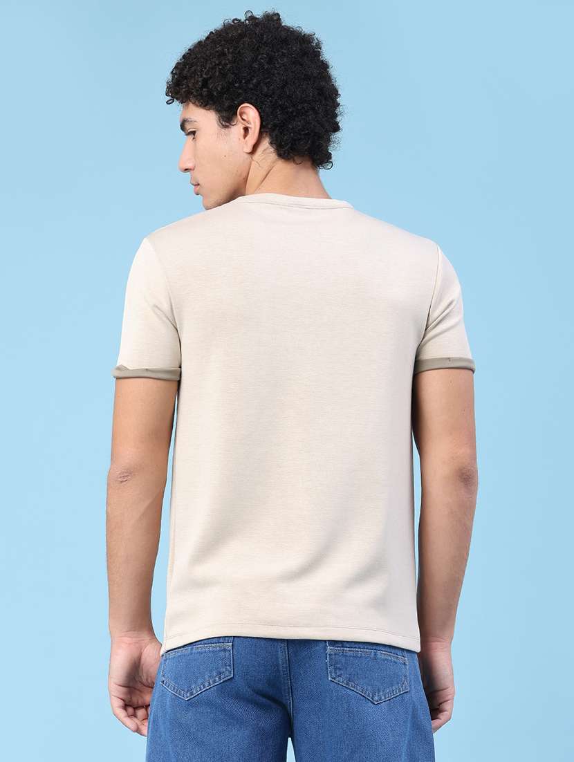 men typographic short sleeve slim fit t-shirt - 22399892 -  Standard Image - 4