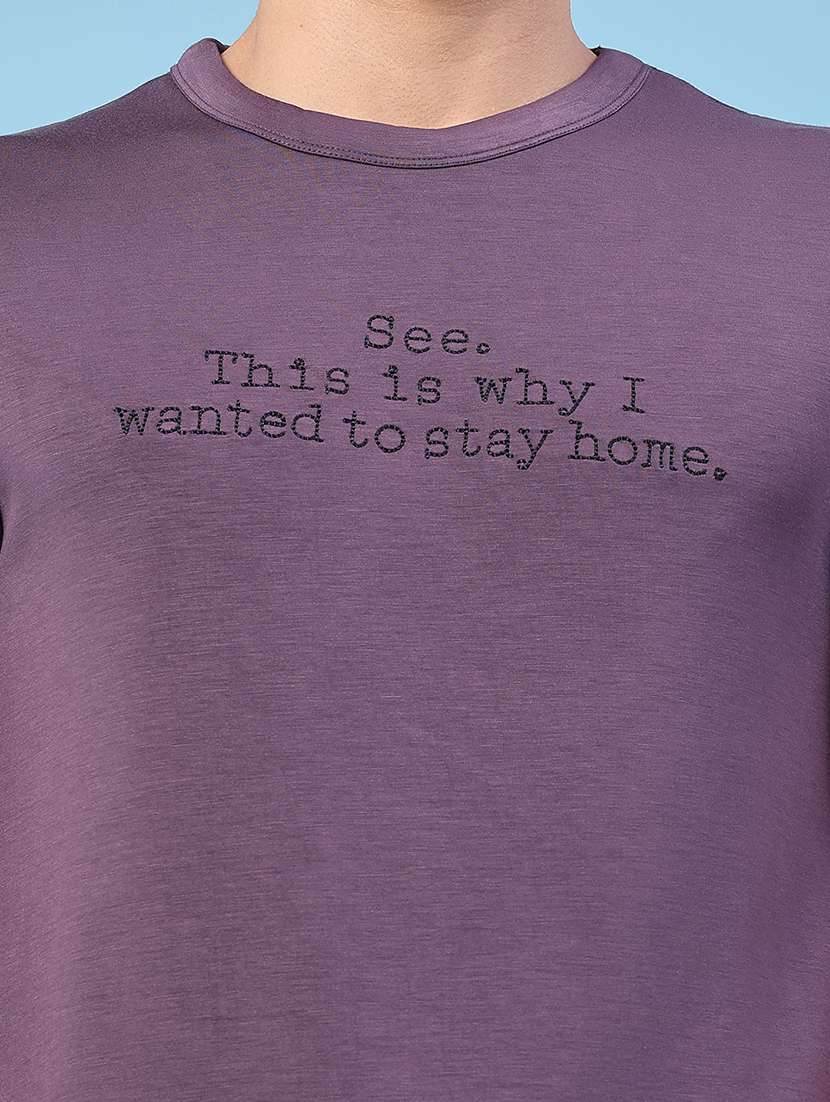 men typographic short sleeve slim fit t-shirt - 22399894 -  Standard Image - 1