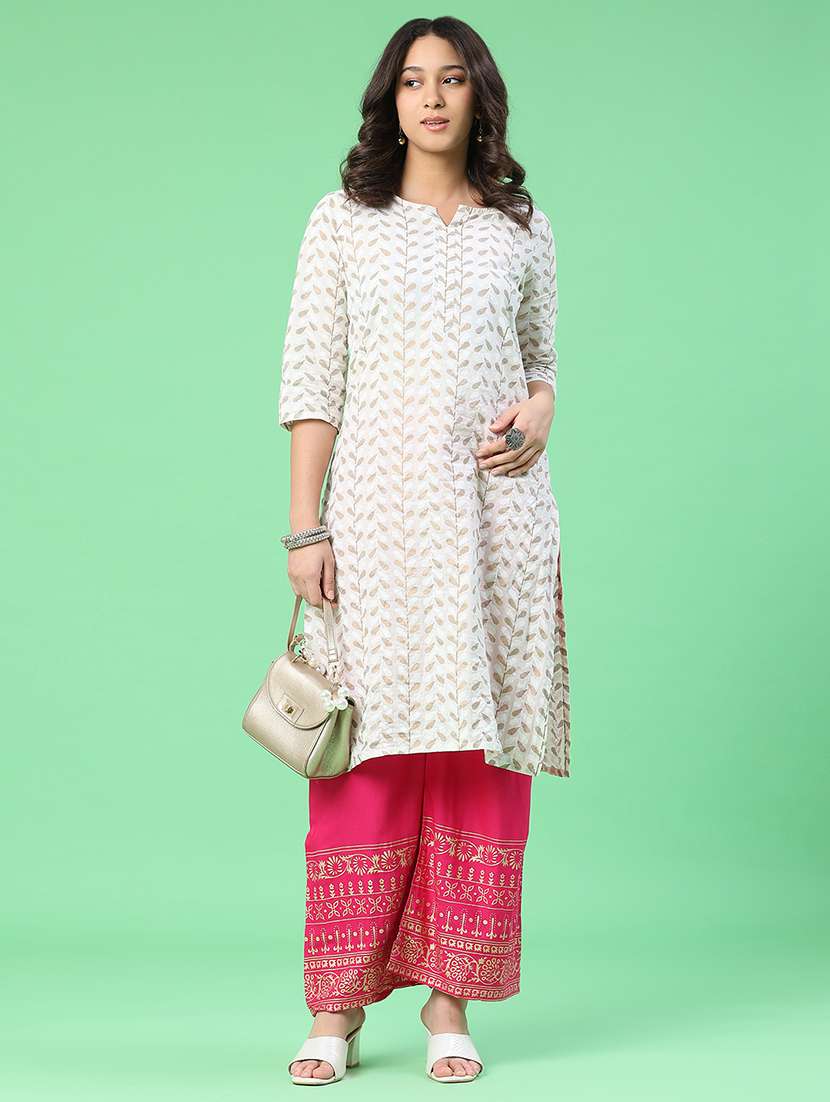 Women Printed Mid Rise Straight Palazzo - 22400625 -  Standard Image - 4