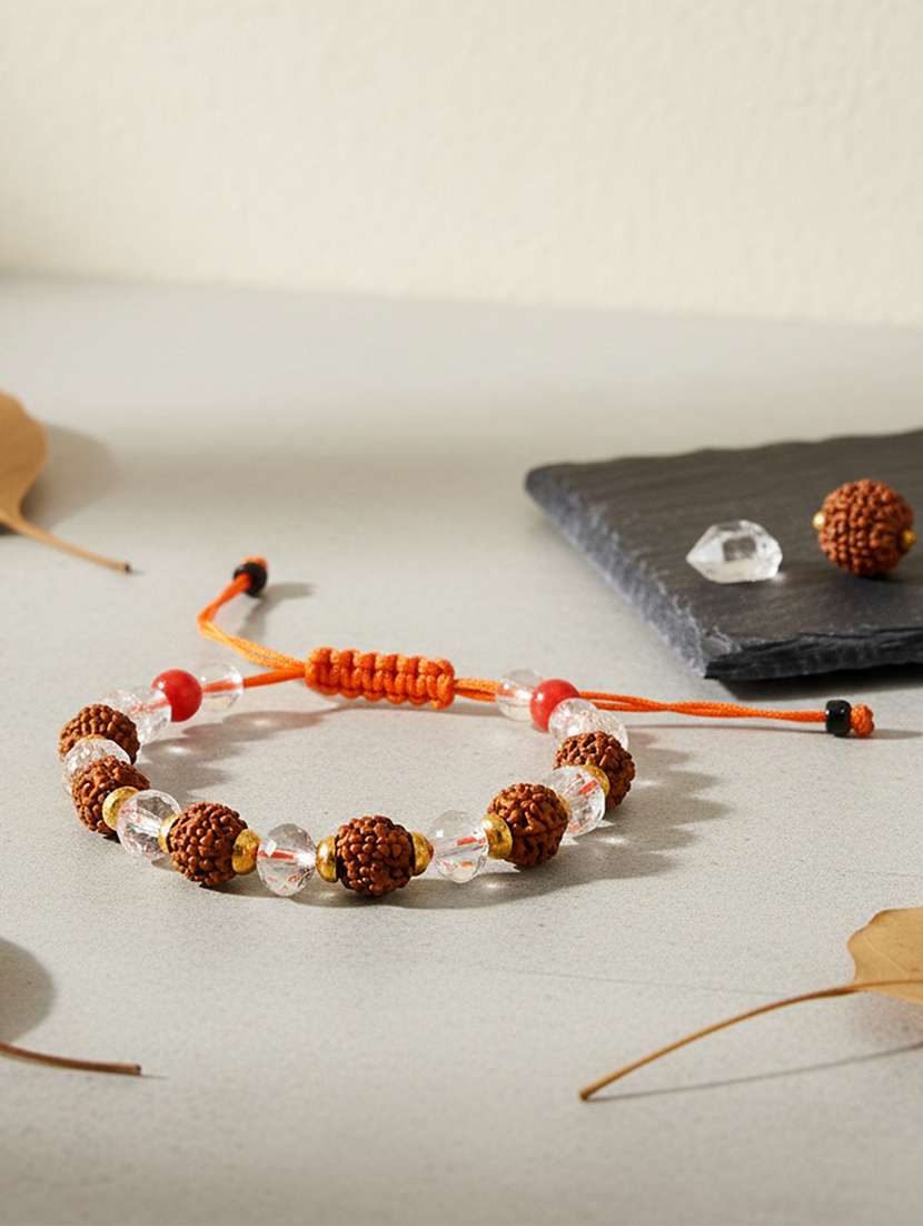 beaded bracelet with rudraksha