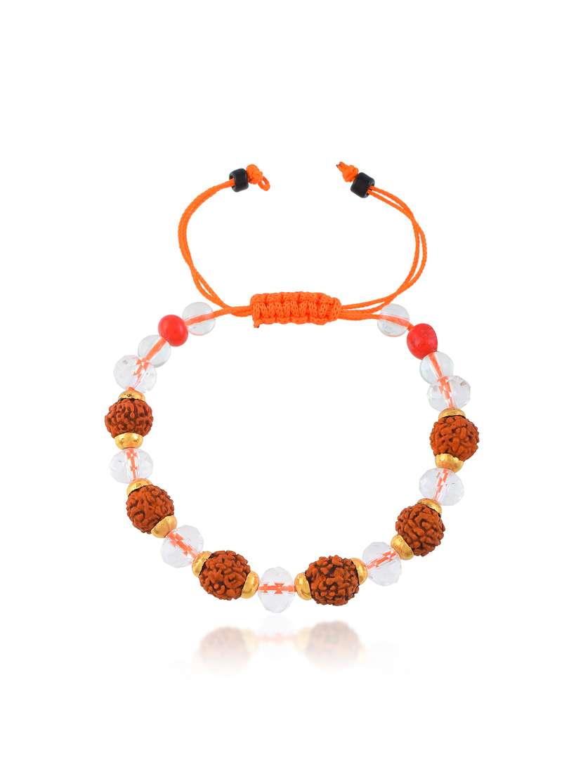 beaded bracelet with rudraksha - 22400992 -  Standard Image - 1
