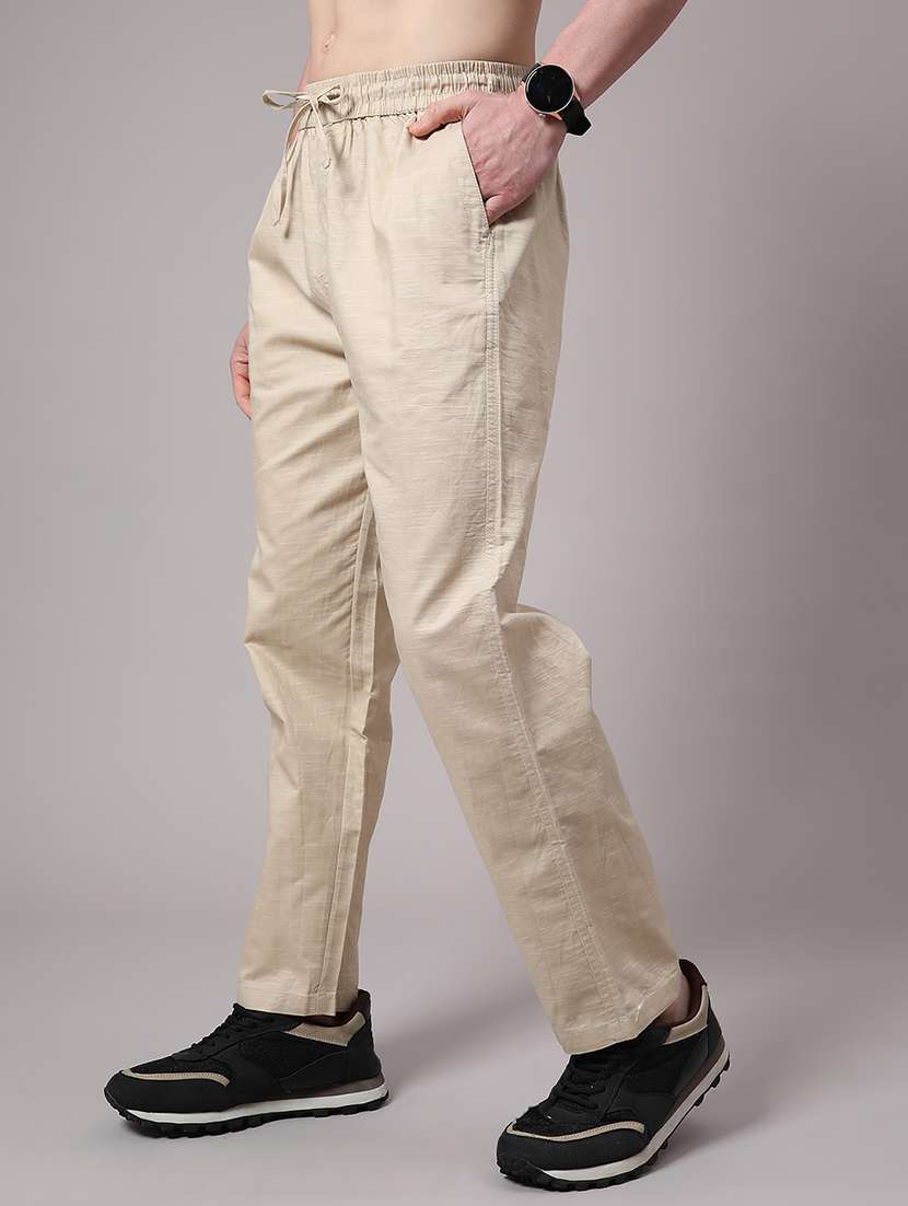 beige cotton cargos