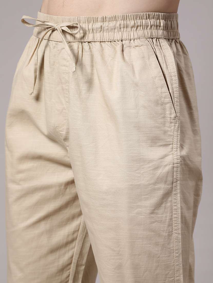 beige cotton cargos - 22401272 -  Standard Image - 1