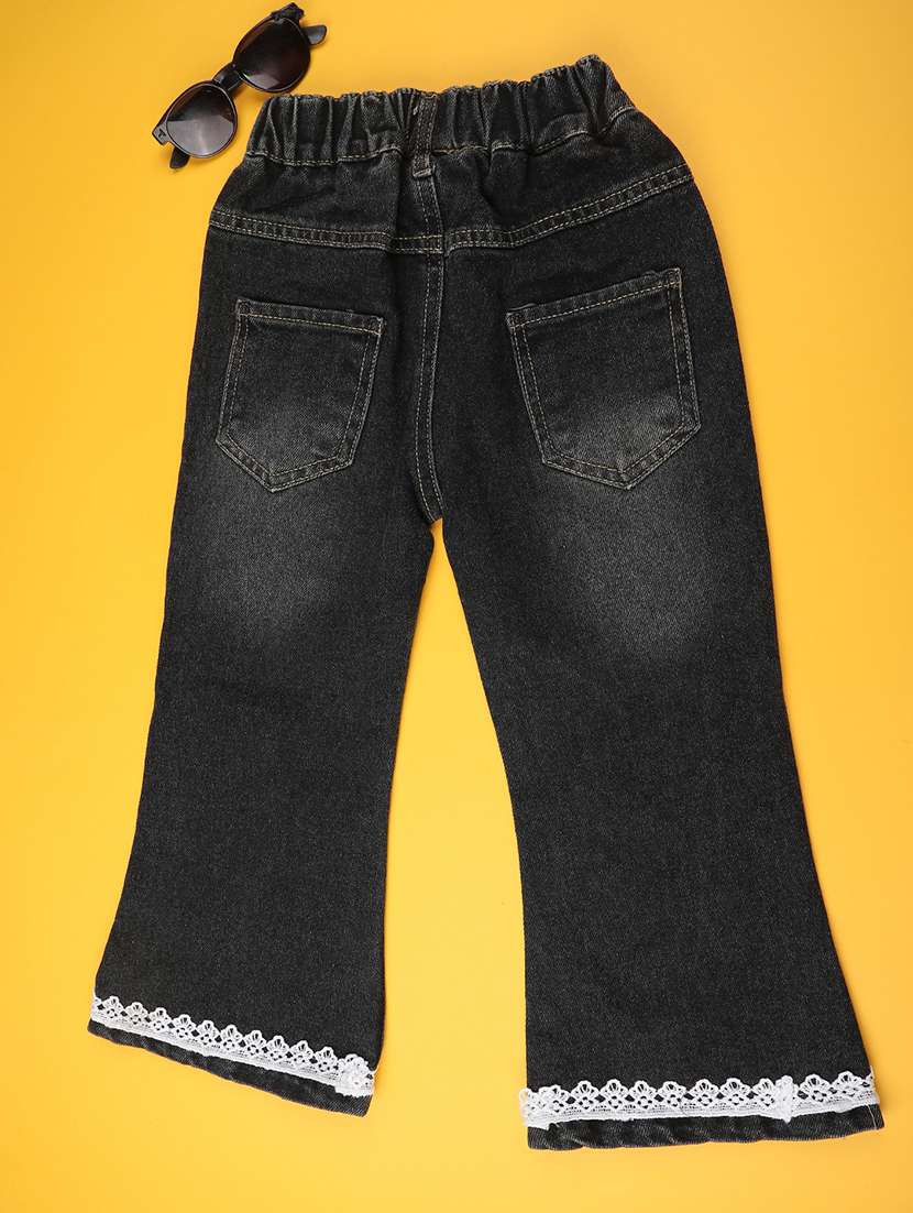 black poly cotton plain jean - 22401279 -  Standard Image - 1