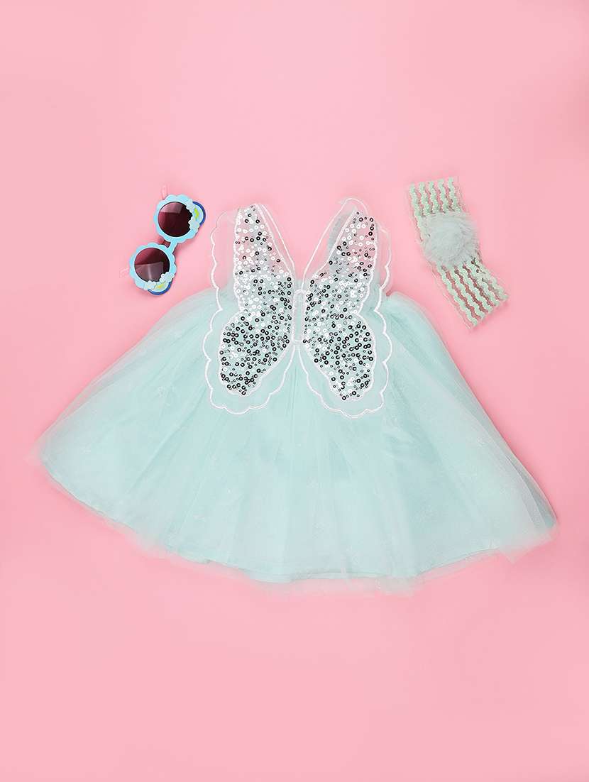 girls sequined sleeveless frock - 22401282 -  Standard Image - 1