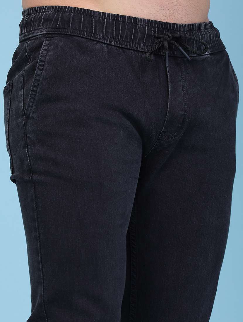 men solid mid rise slim fit jogger - 22401286 -  Standard Image - 1