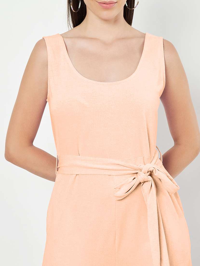 Women Solid Sleeveless Calf Length Jumpsuit - 22401342 -  Standard Image - 1