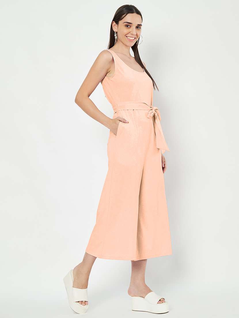 Women Solid Sleeveless Calf Length Jumpsuit - 22401342 -  Standard Image - 4