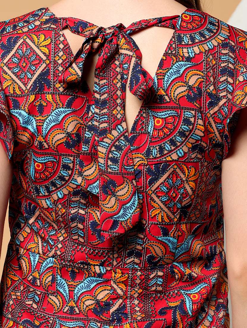 Women Printed Puff Sleeves Romper - 22401419 -  Standard Image - 6