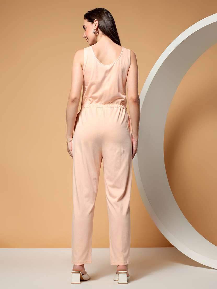 Women Solid Sleeveless Full Leg Jumpsuit - 22401430 -  Standard Image - 4