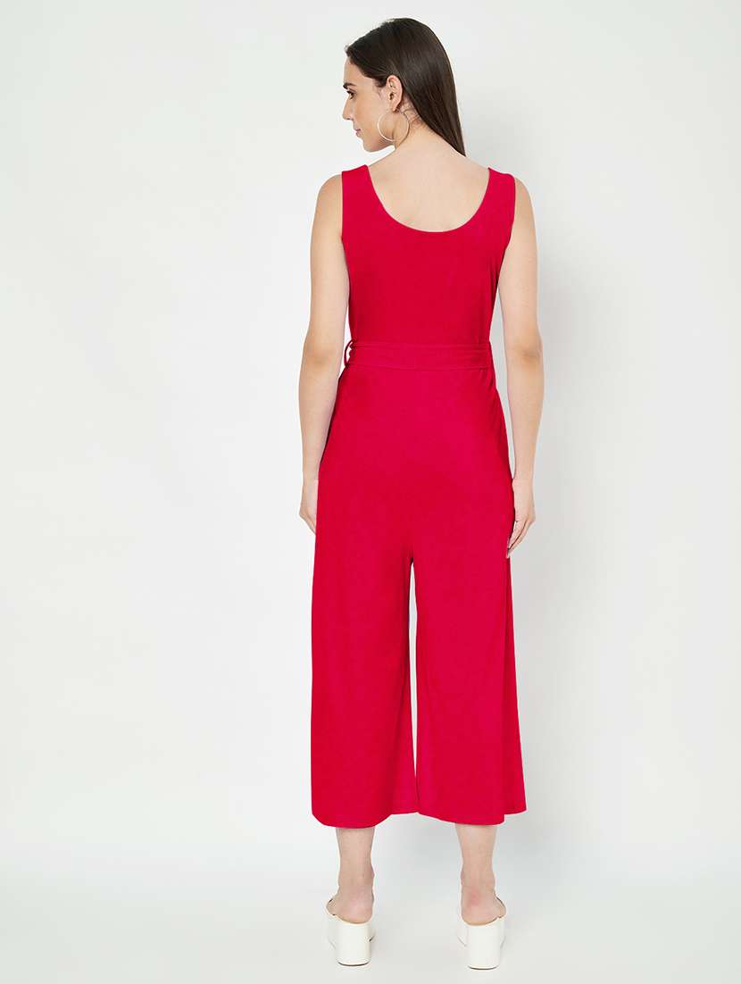 Women Solid Sleeveless Calf Length Jumpsuit - 22401443 -  Standard Image - 4
