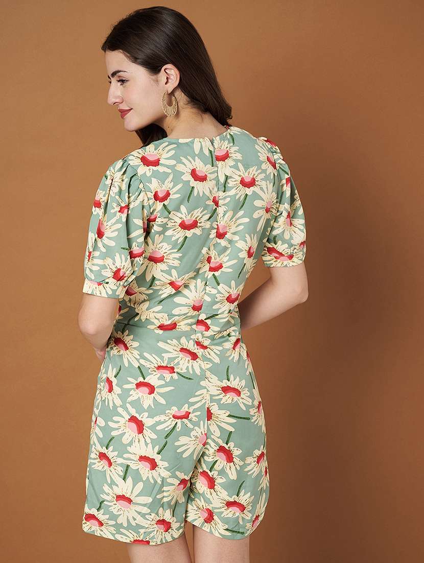 Women Printed Short Sleeves Romper - 22401444 -  Standard Image - 4