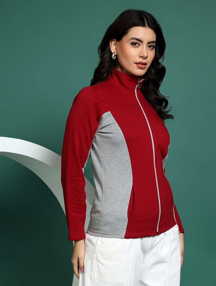 Women Colourblocked Long Sleeves Regular Jacket - 22401464 -  Standard Image - 4