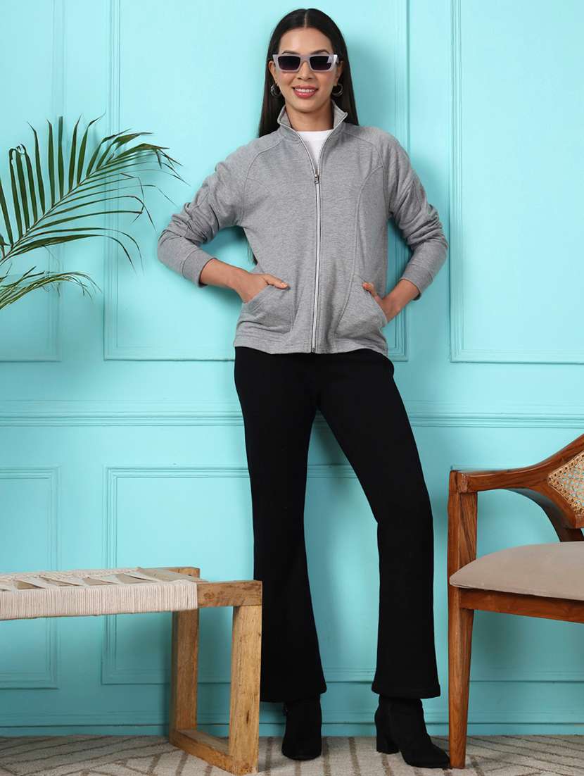 Women Solid Long Sleeves Regular Jacket - 22401490 -  Standard Image - 6