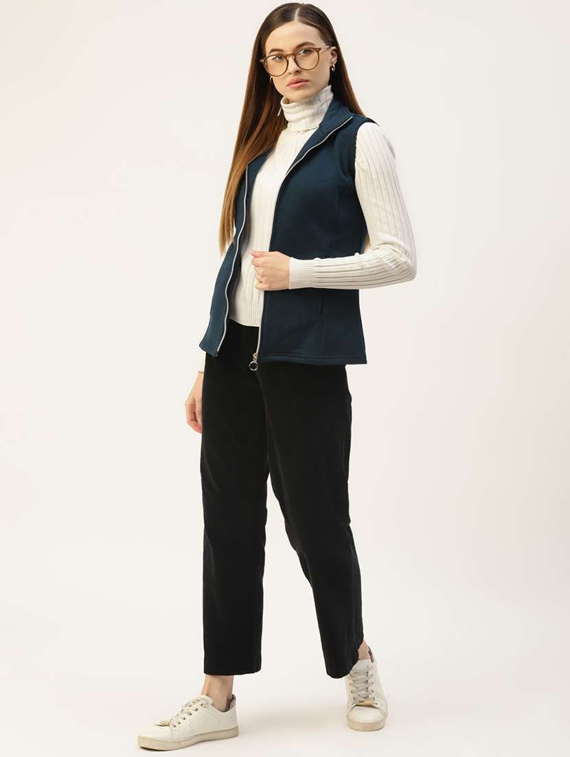 Women Solid Sleeveless Regular Jacket - 22401493 -  Standard Image - 4