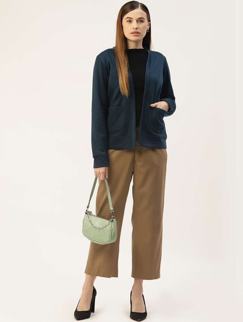 Women Solid Long Sleeves Regular Shrug - 22401499 -  Standard Image - 4