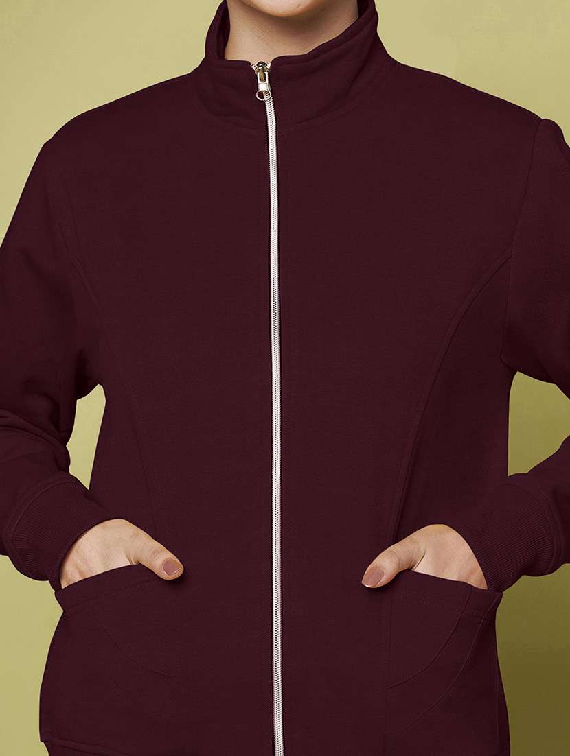 Women Solid Long Sleeves Regular Jacket - 22401507 -  Standard Image - 1