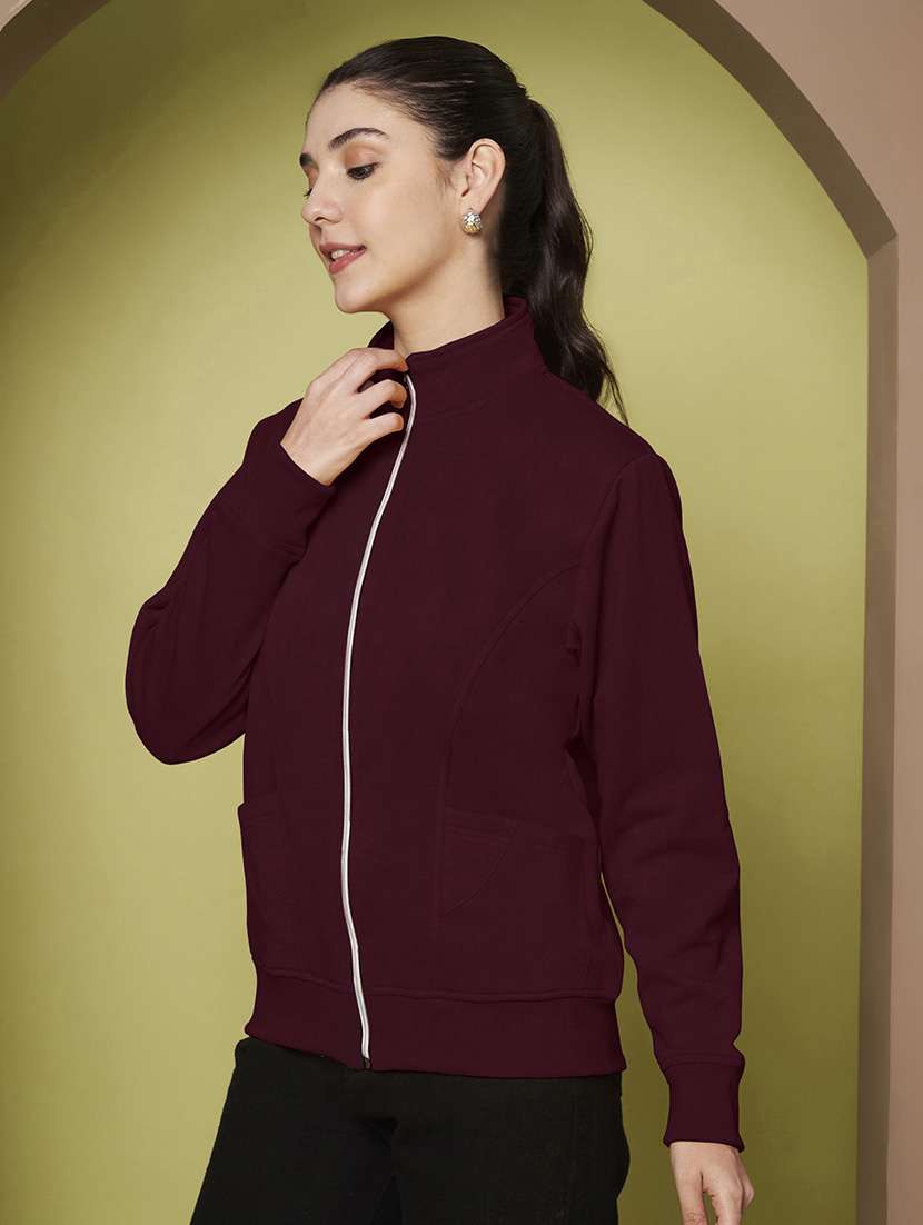 Women Solid Long Sleeves Regular Jacket - 22401507 -  Standard Image - 4