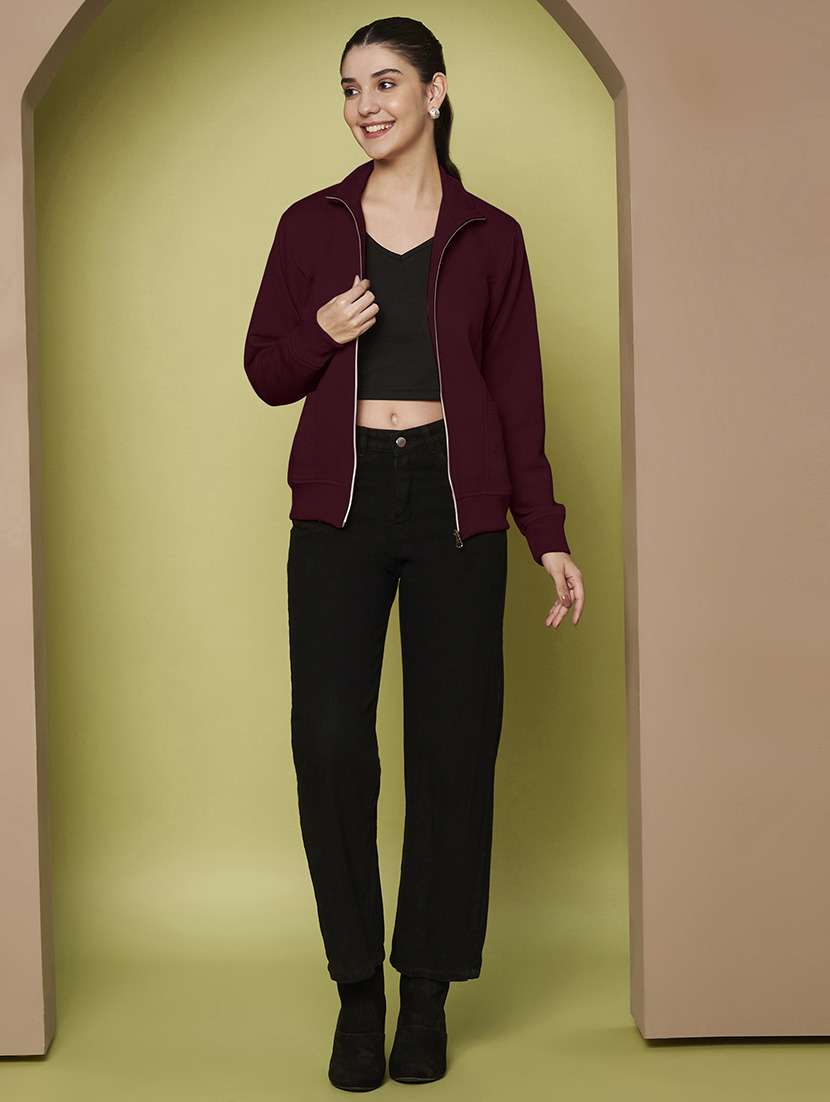 Women Solid Long Sleeves Regular Jacket - 22401507 -  Standard Image - 6