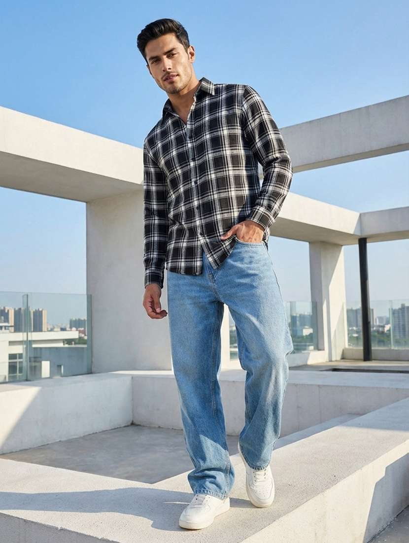 Men Checkered Long Sleeve Regular Fit Casual Shirt - 22401596 -  Standard Image - 4