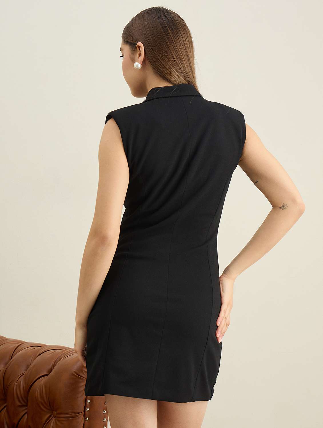 women solid sleeveless bodycon dress - 22401943 -  Standard Image - 4