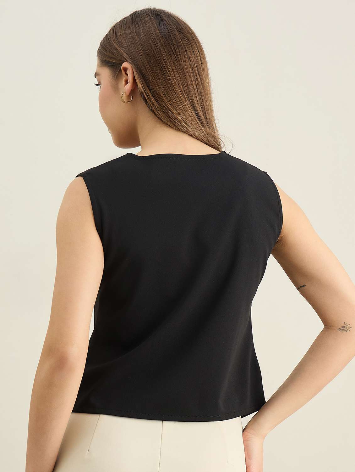women solid sleeveless vest top - 22401953 -  Standard Image - 4