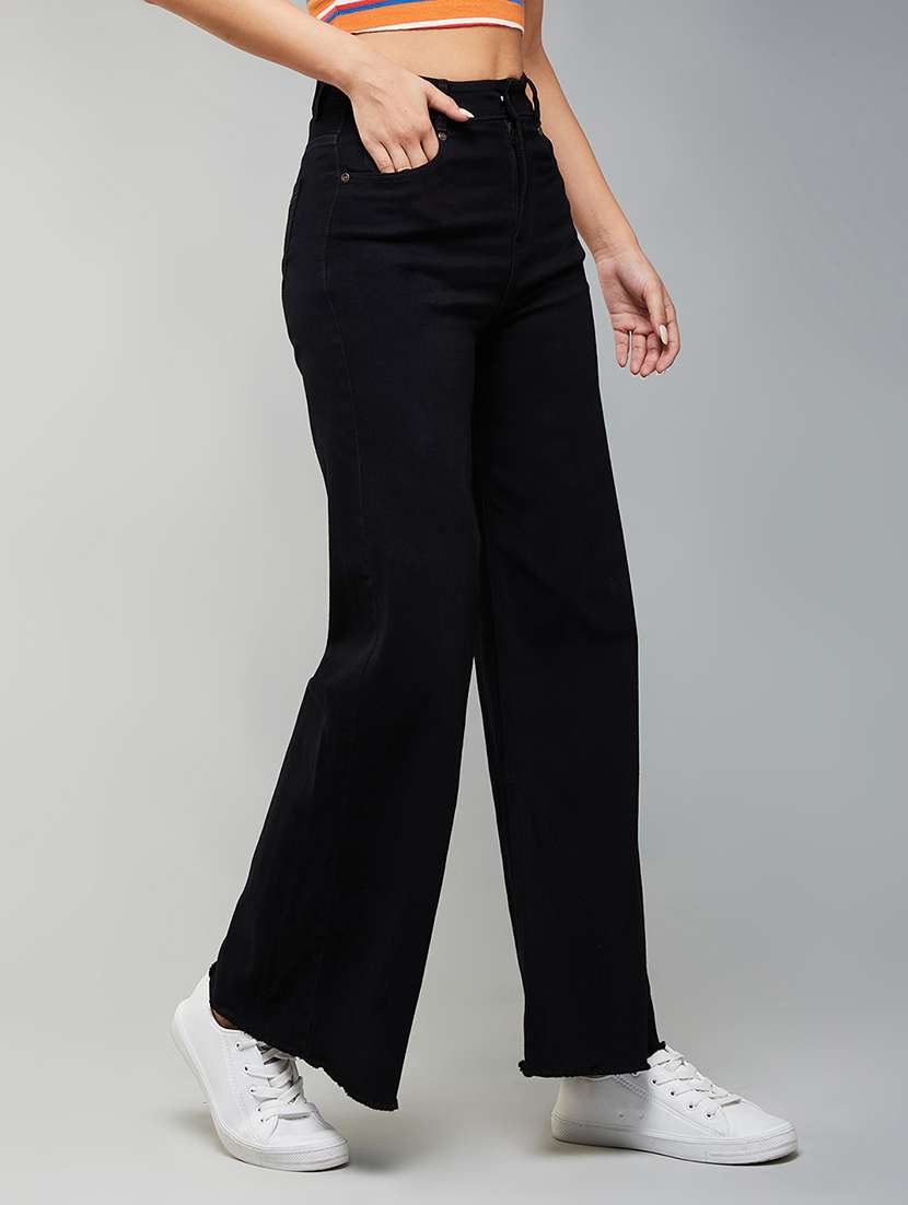 women solid high rise bootcut jeans - 22402076 -  Standard Image - 4