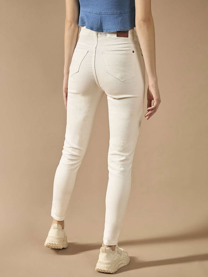 women solid high rise skinny jeans - 22402091 -  Standard Image - 4