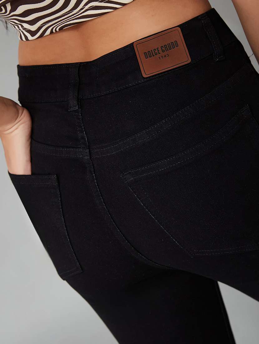 women solid high rise skinny jeans - 22402102 -  Standard Image - 1