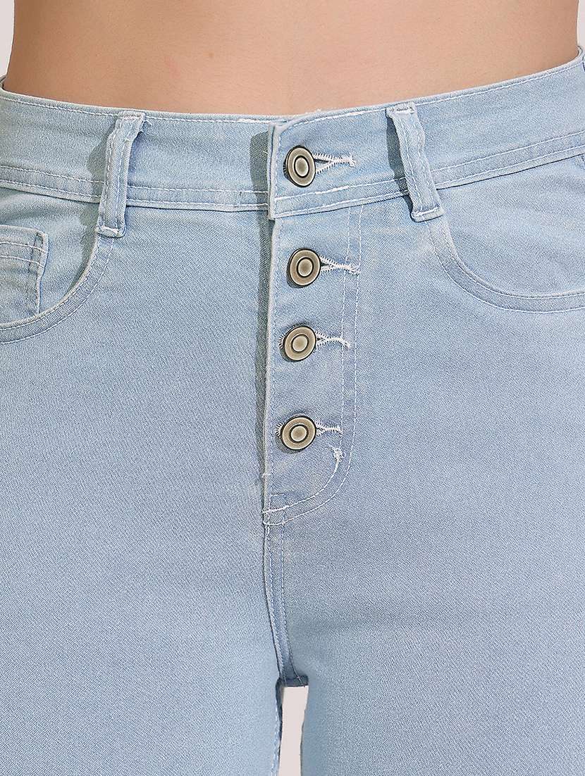women solid high rise skinny jeans - 22402126 -  Standard Image - 1