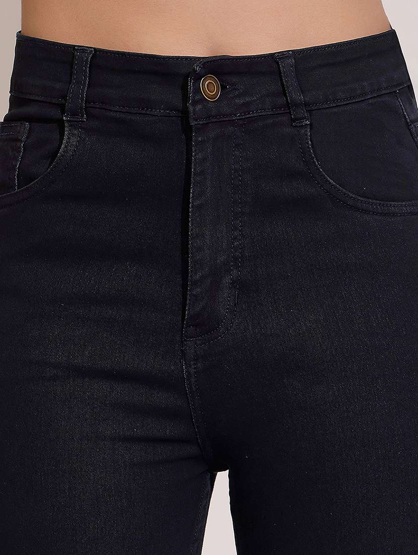 women solid high rise skinny fit jeans - 22402127 -  Standard Image - 1