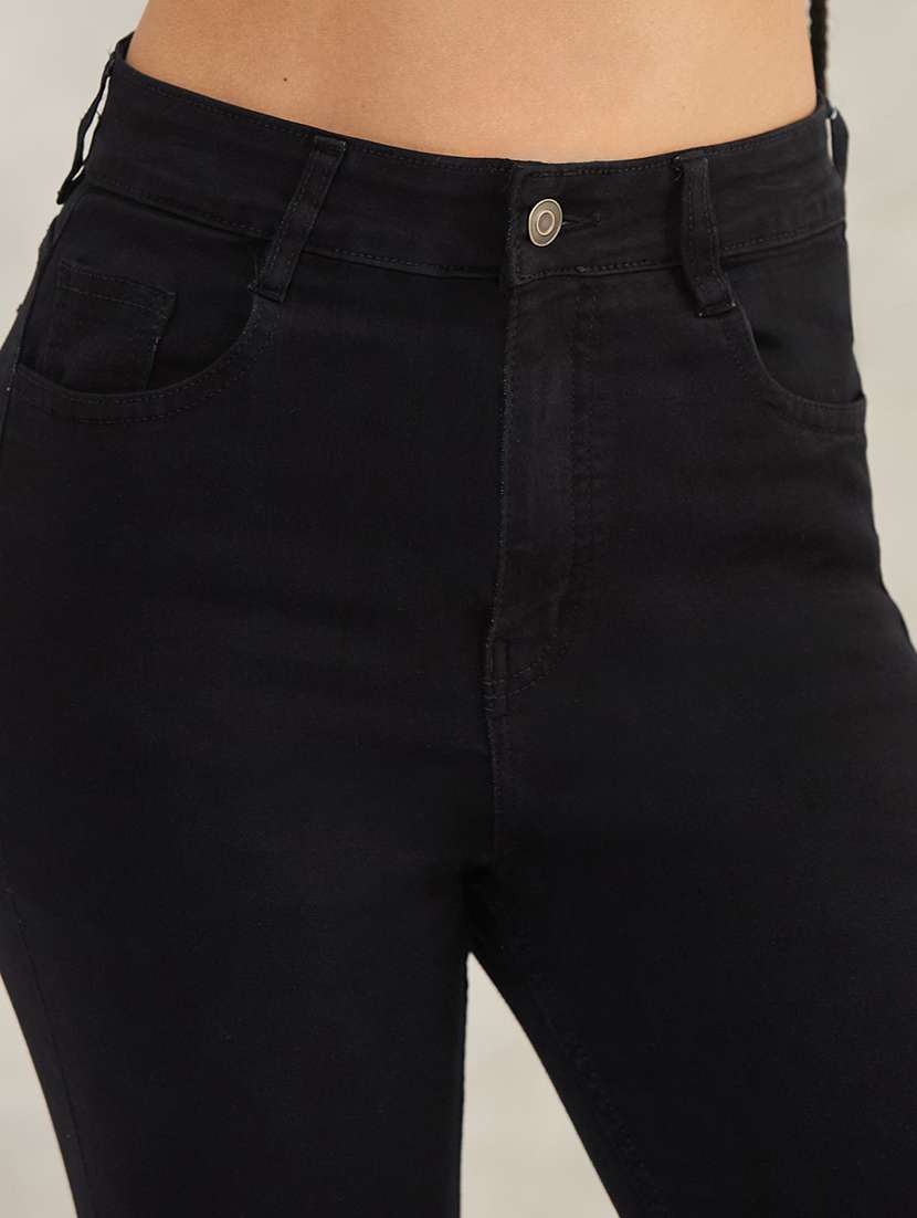 women solid high rise skinny jeans - 22402140 -  Standard Image - 1