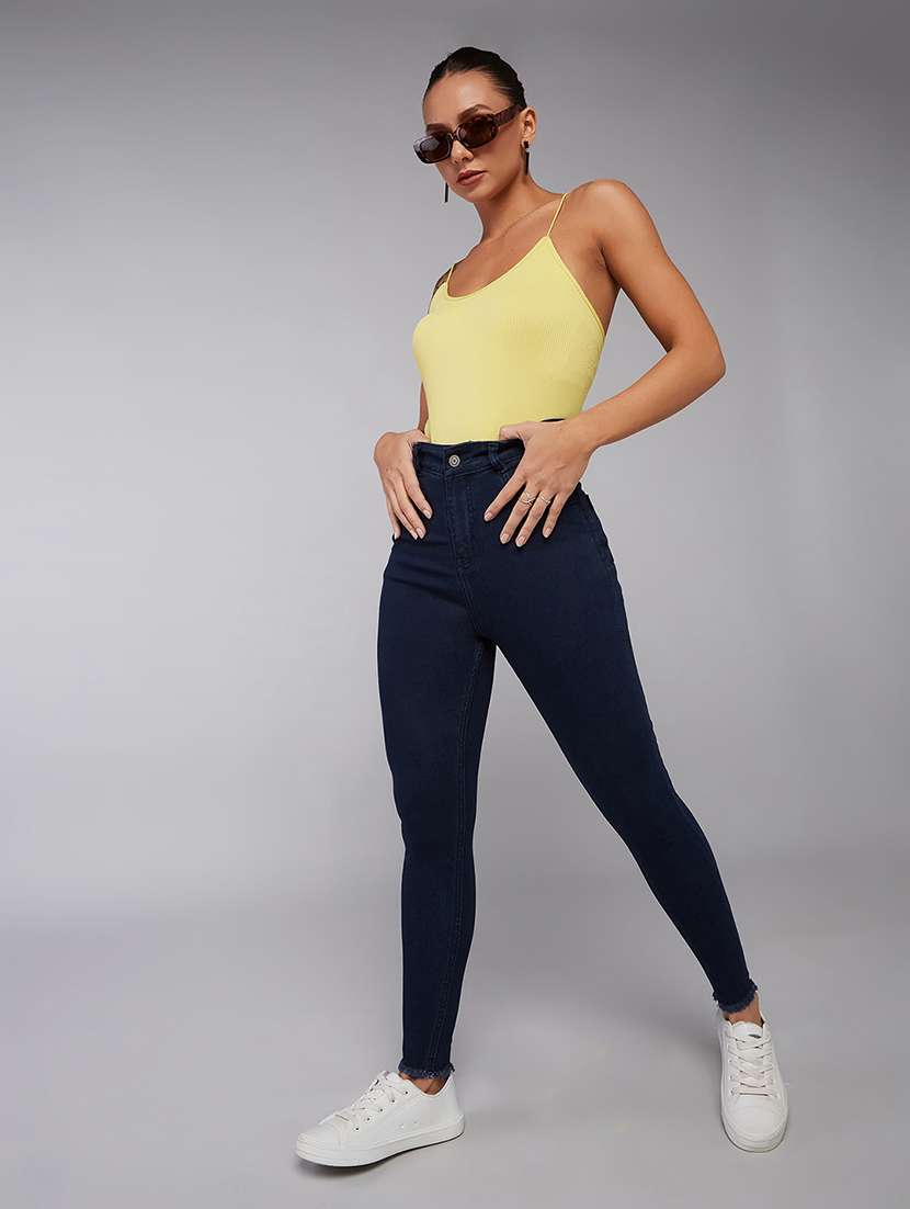Women Solid High Rise Skinny Jeans - 22402169 -  Standard Image - 4