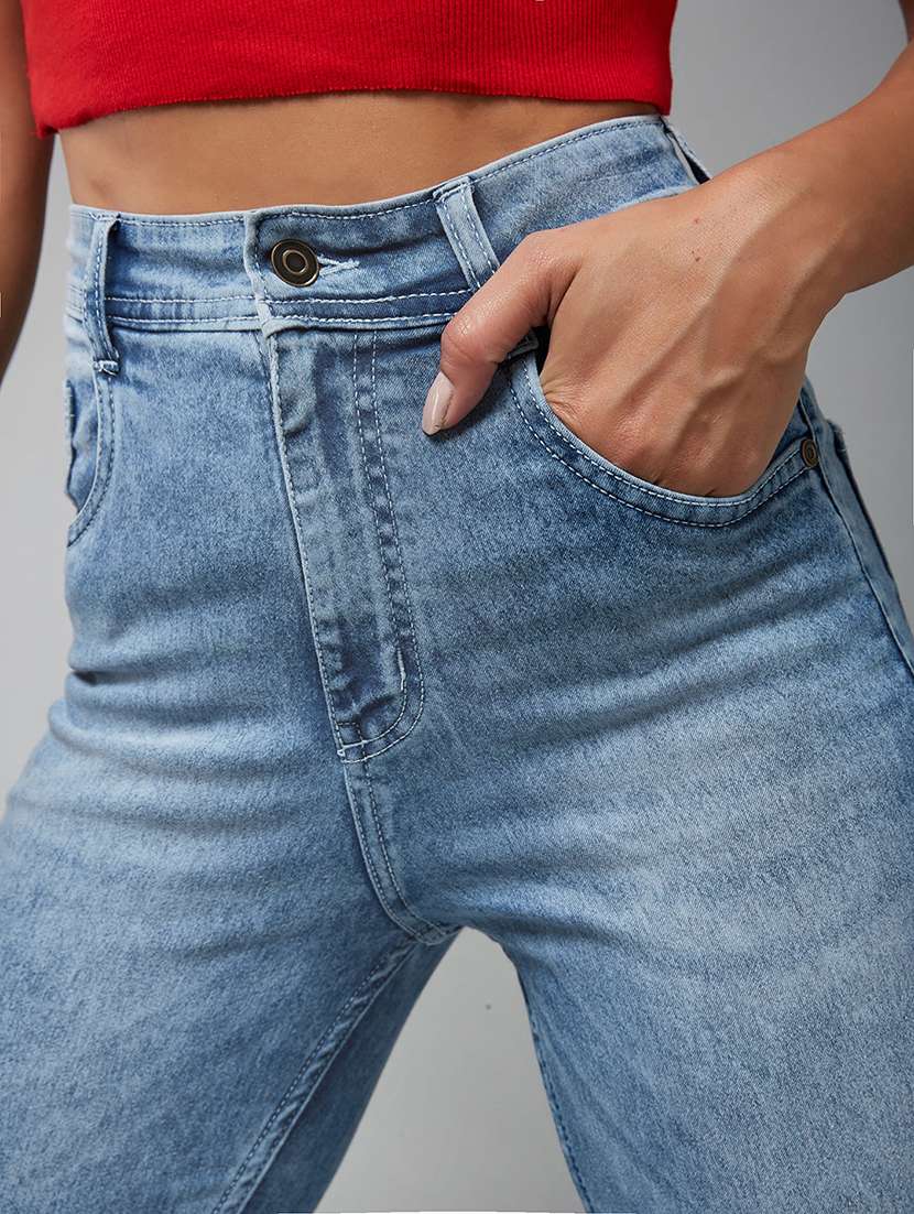 women solid high rise skinny jeans - 22402181 -  Standard Image - 1