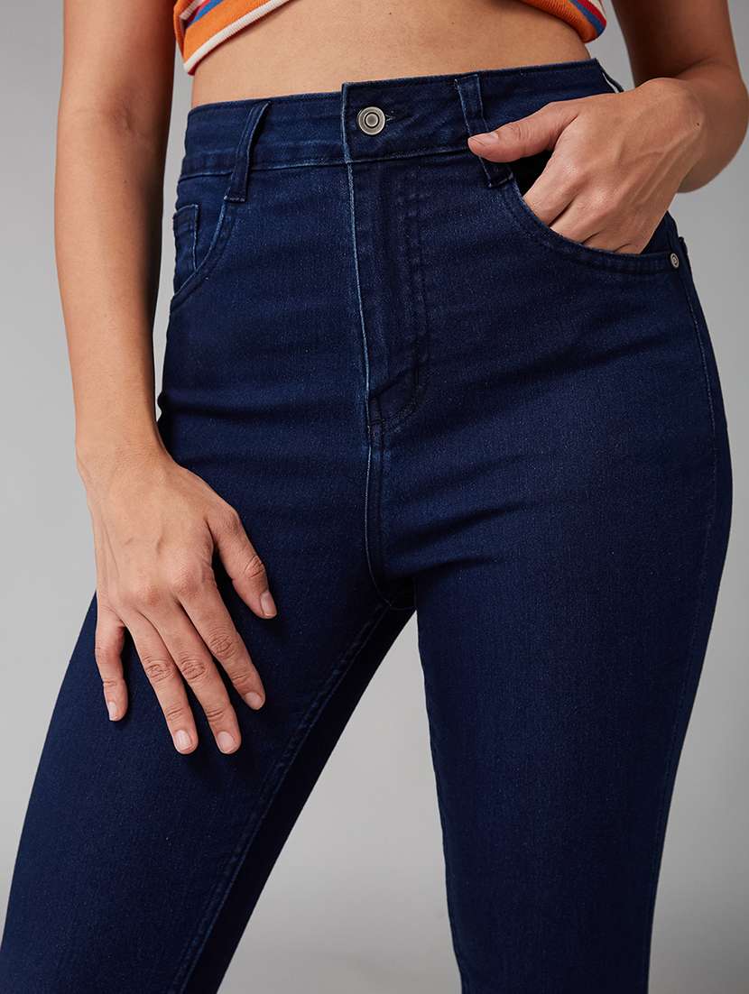 women solid high rise skinny jeans - 22402192 -  Standard Image - 1