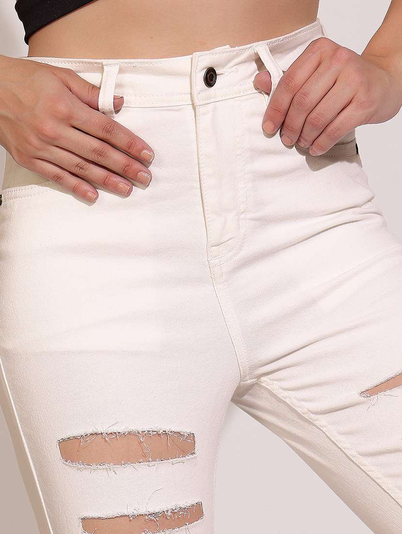 women distressed high rise slim jean - 22402195 -  Standard Image - 1