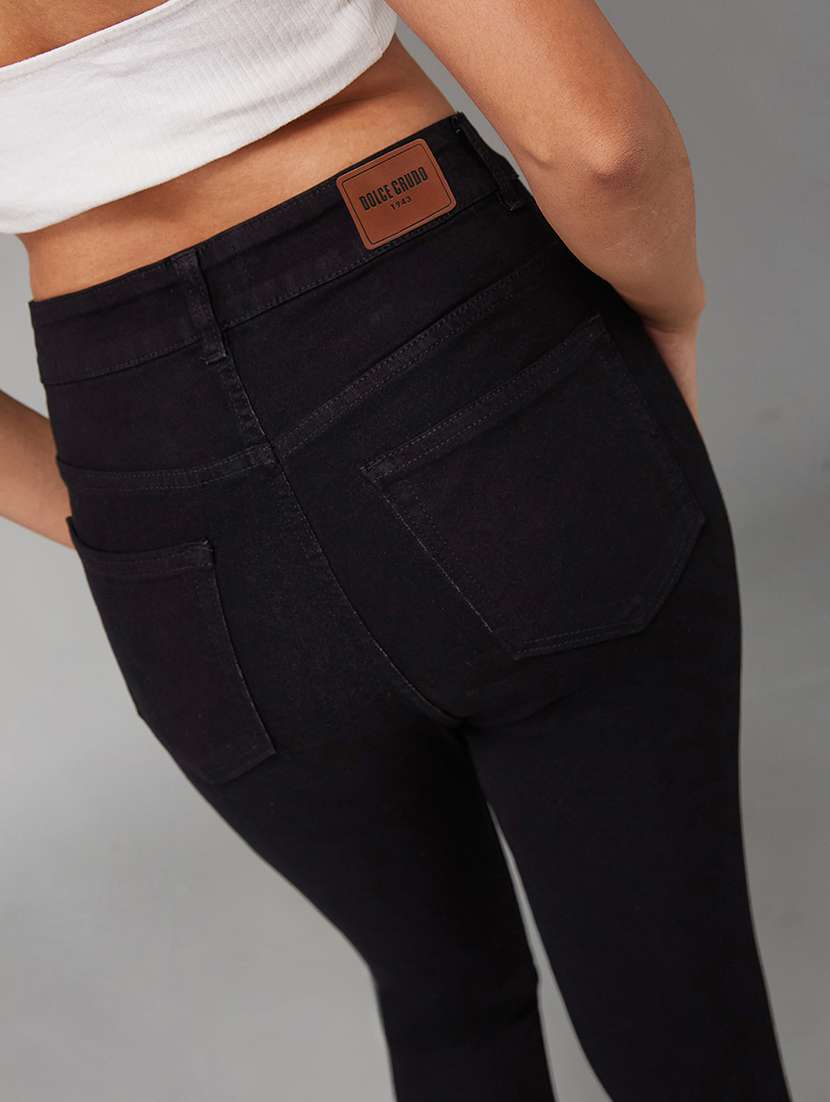 women solid high rise skinny jeans - 22402213 -  Standard Image - 1