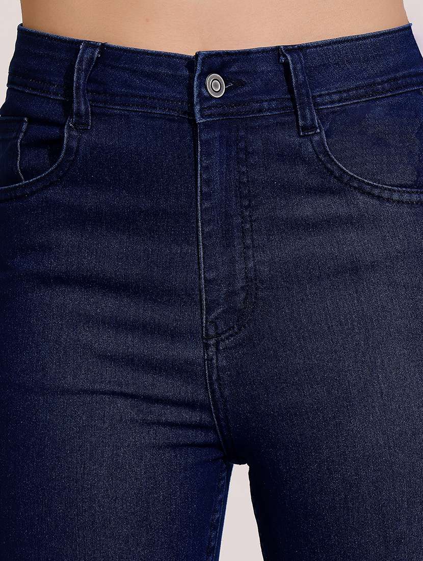 women solid high rise skinny jeans - 22402217 -  Standard Image - 1