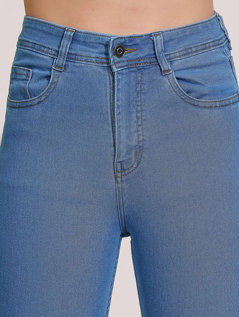 women solid high rise skinny jeans - 22402220 -  Standard Image - 1