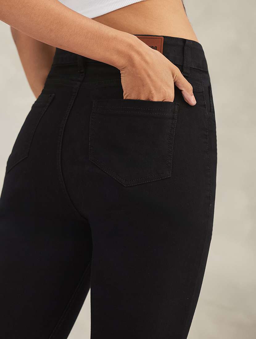 women solid high rise skinny jeans - 22402223 -  Standard Image - 1
