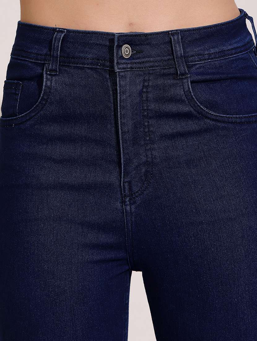 women solid high rise skinny jeans - 22402234 -  Standard Image - 1