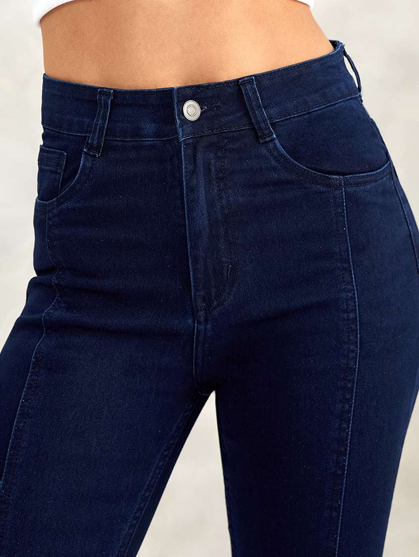Women Solid High Rise Bootcut Jeans - 22402250 -  Standard Image - 1