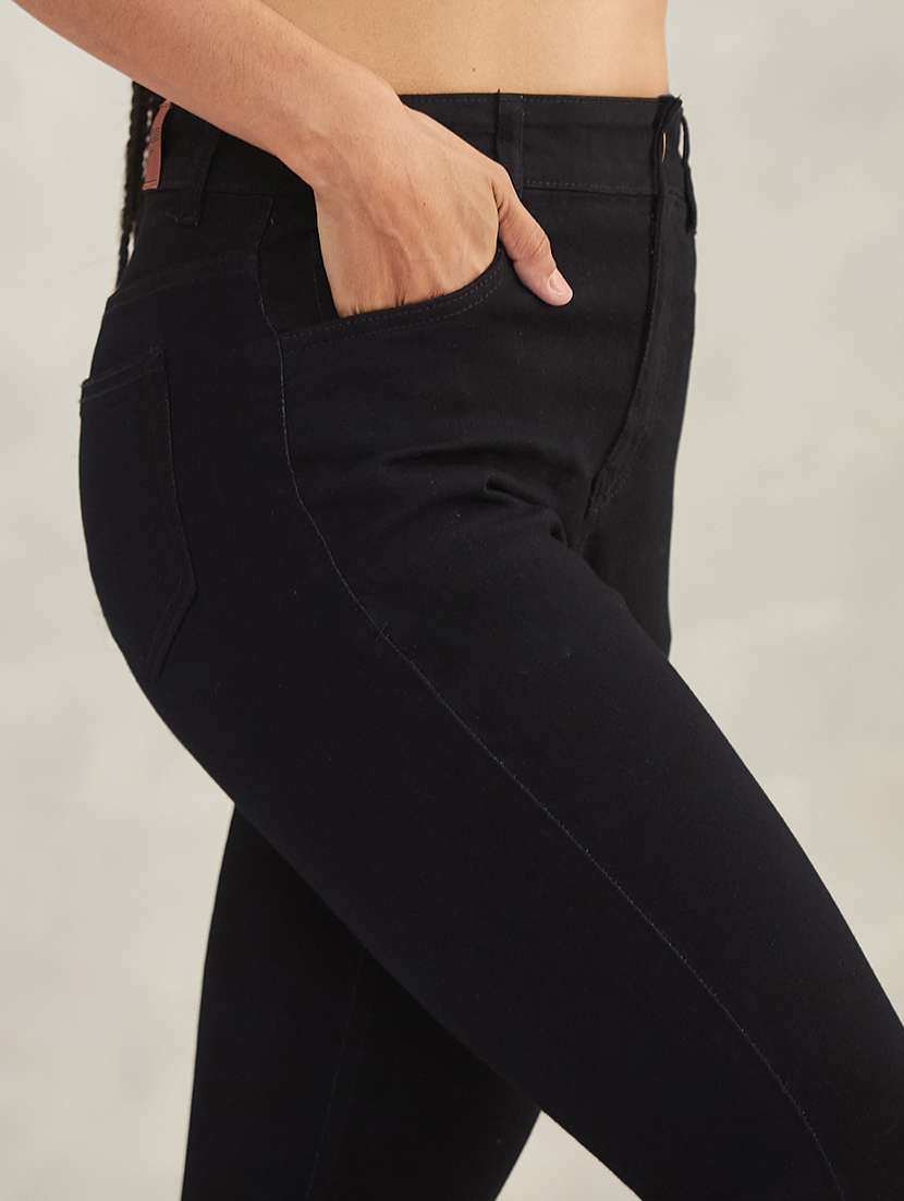 women solid high rise skinny jeans - 22402257 -  Standard Image - 1