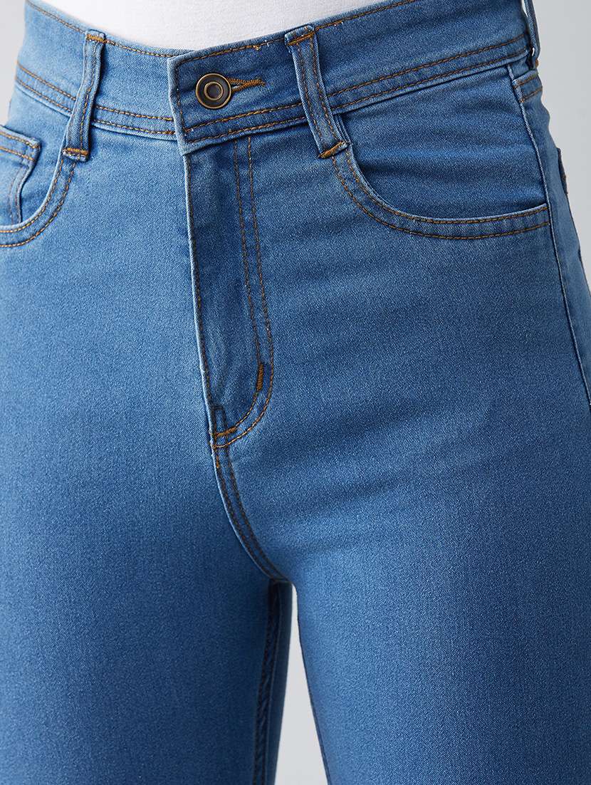 women solid high rise skinny jeans - 22402268 -  Standard Image - 1