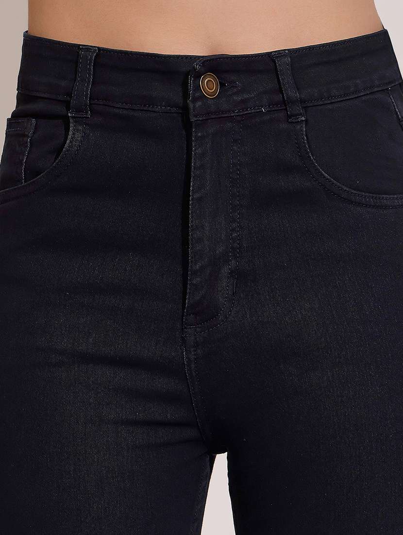 women solid high rise skinny jeans - 22402291 -  Standard Image - 1