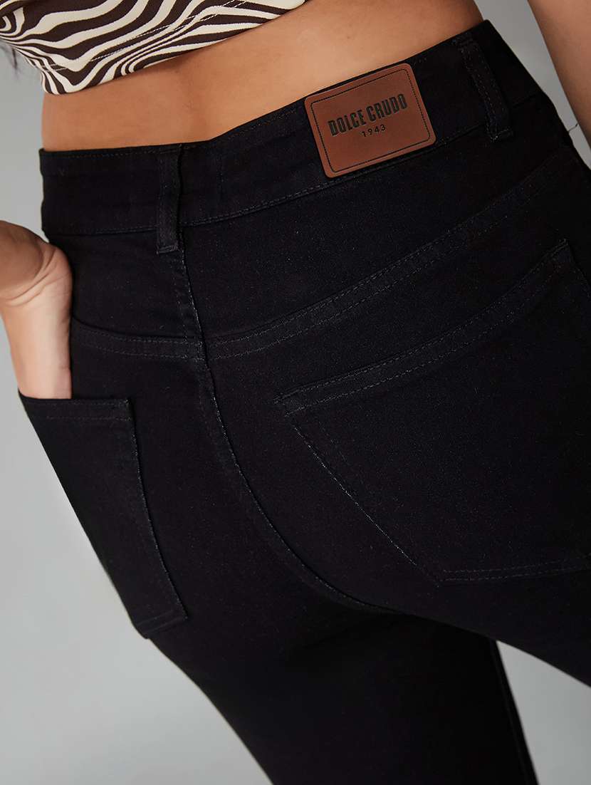 women solid high rise skinny jeans - 22402325 -  Standard Image - 1