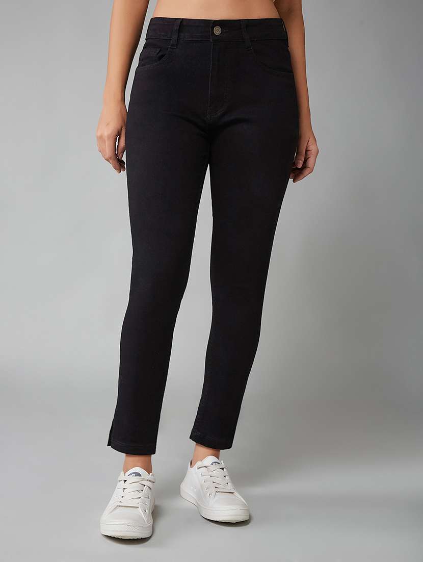 women solid high rise skinny jeans - 22402334 -  Standard Image - 1